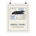 Newfoundland Dog Poster - Drool Towel in Every Room Blueprint Newfie Wall Art