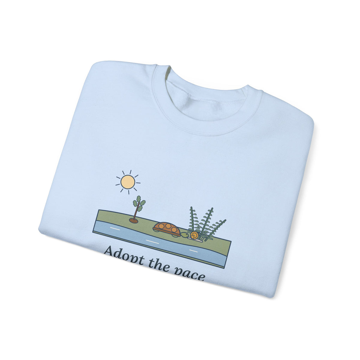 Adopt the Pace of Nature, Her Secret Is Patience Sweatshirt, Nature Emerson Quote Crewneck with Tortoise and Snail