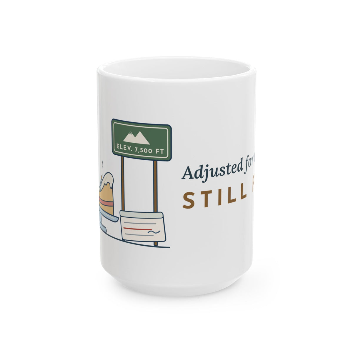 Large 15oz High-Altitude Baking Mug - Adjusted for Altitude. Still Flat.