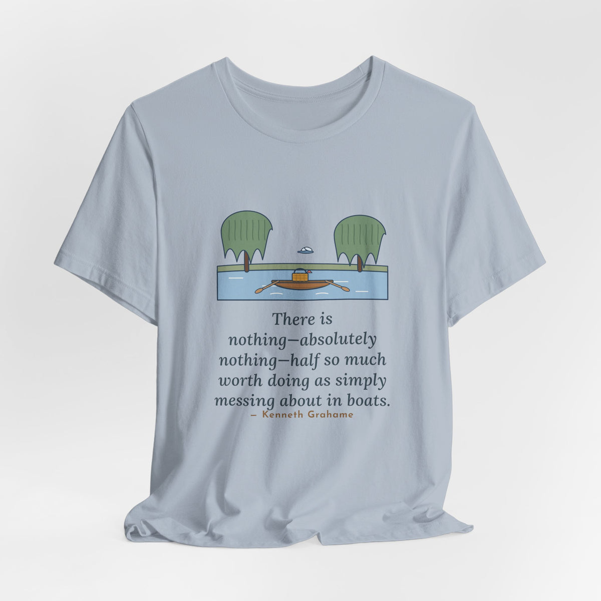 Grahame Quote T-Shirt, Simply Messing About in Boats, Boating River Rowboat Tee
