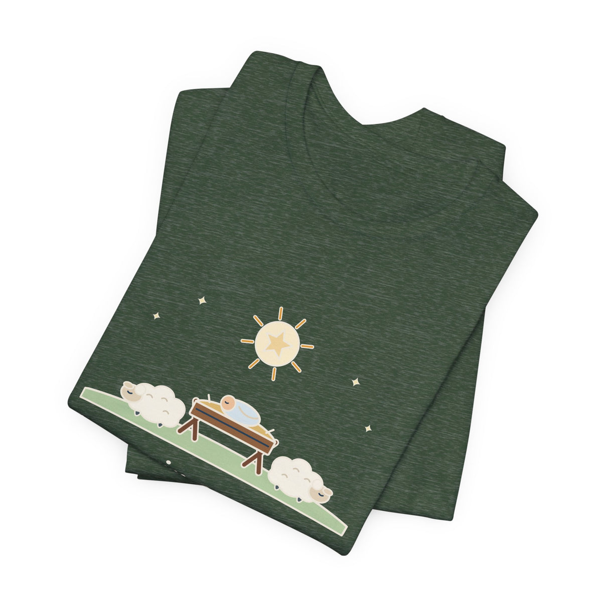 Anonymous Quote T-Shirt, Away in a Manger, Christmas Manger and Lambs Tee