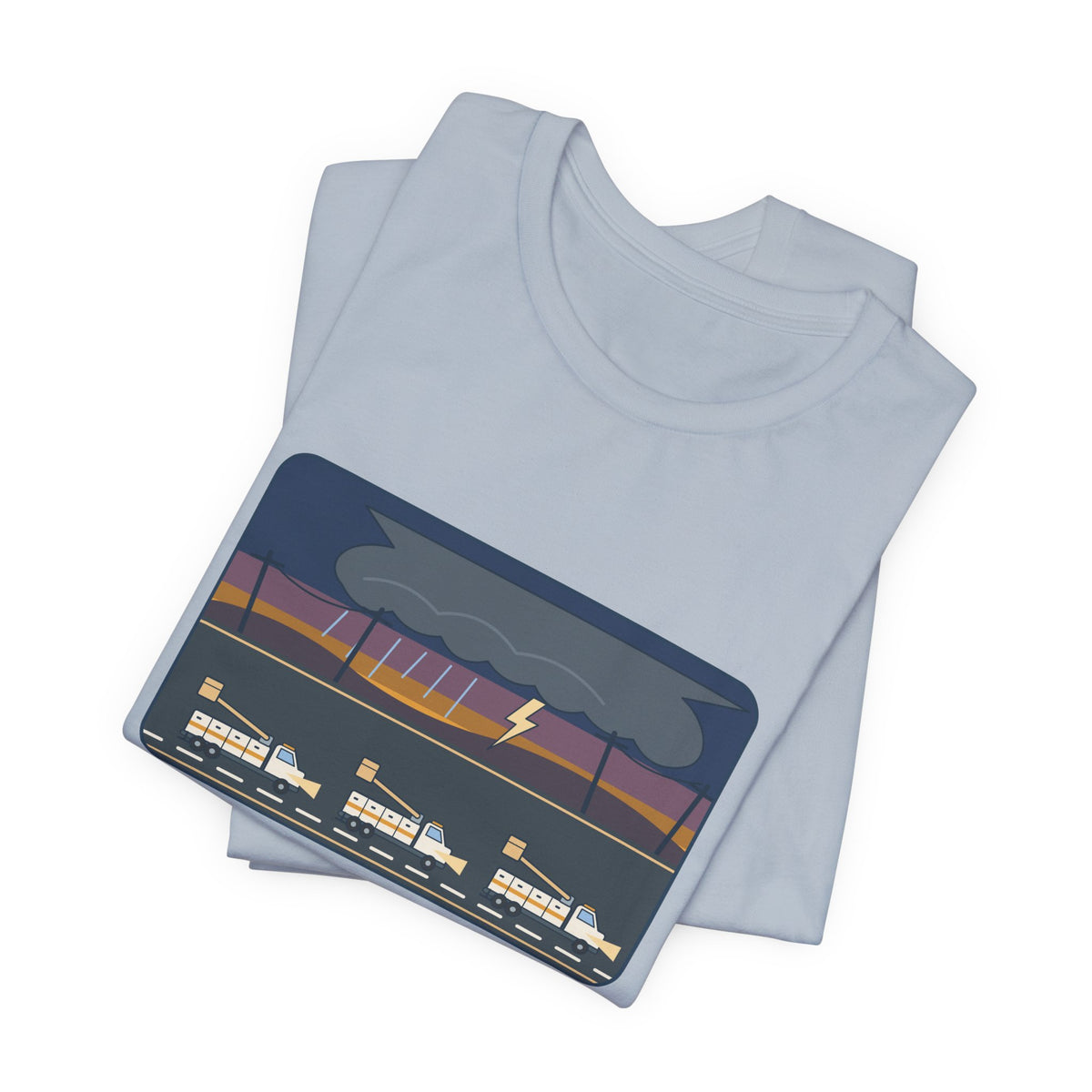 Lineworker T-Shirt - Mutual Aid. Any State. Any Storm. Power Line Crew Tee