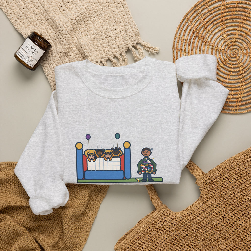 Birthday Party Sweatshirt, Sixteen Kids, One Bounce House, and I Held Every Shoe, Funny Backyard Party Crewneck