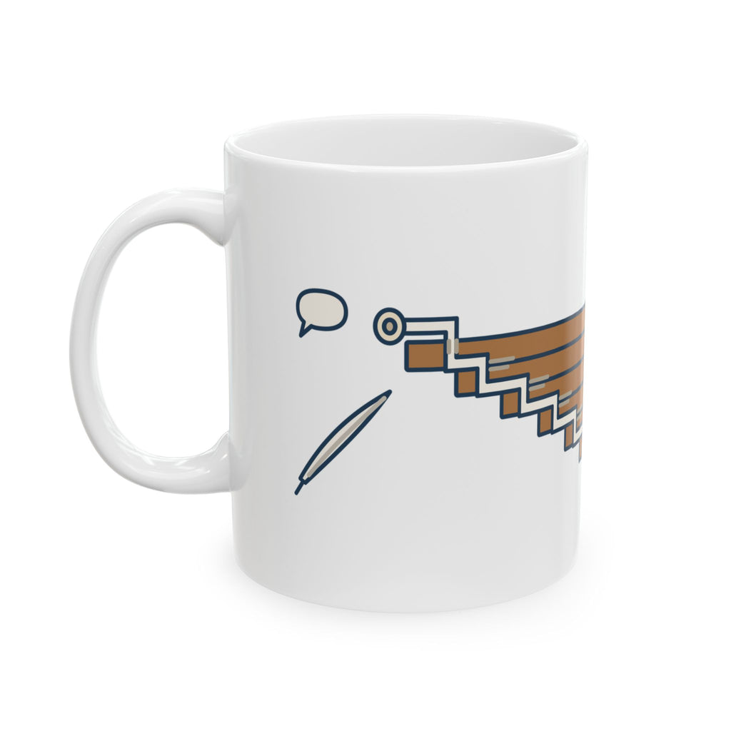 Shakespeare Quote Mug, Brevity Is the Soul of Wit, Literary Endless Scroll Coffee Mug 11oz
