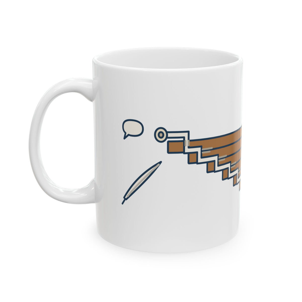 Shakespeare Quote Mug, Brevity Is the Soul of Wit, Literary Endless Scroll Coffee Mug 11oz