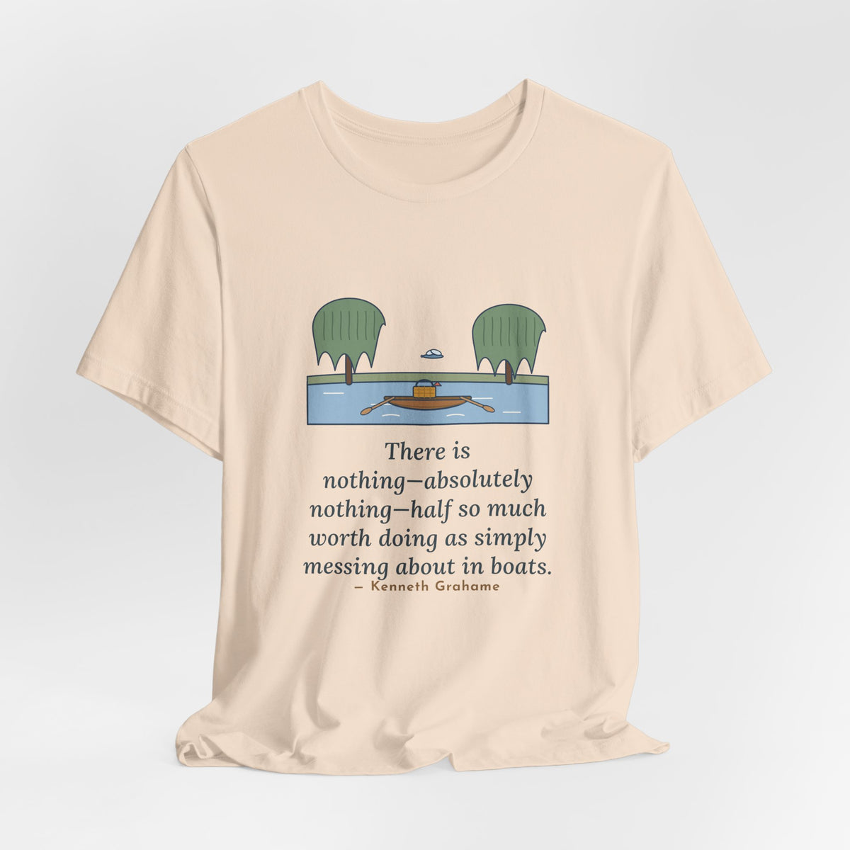 Grahame Quote T-Shirt, Simply Messing About in Boats, Boating River Rowboat Tee