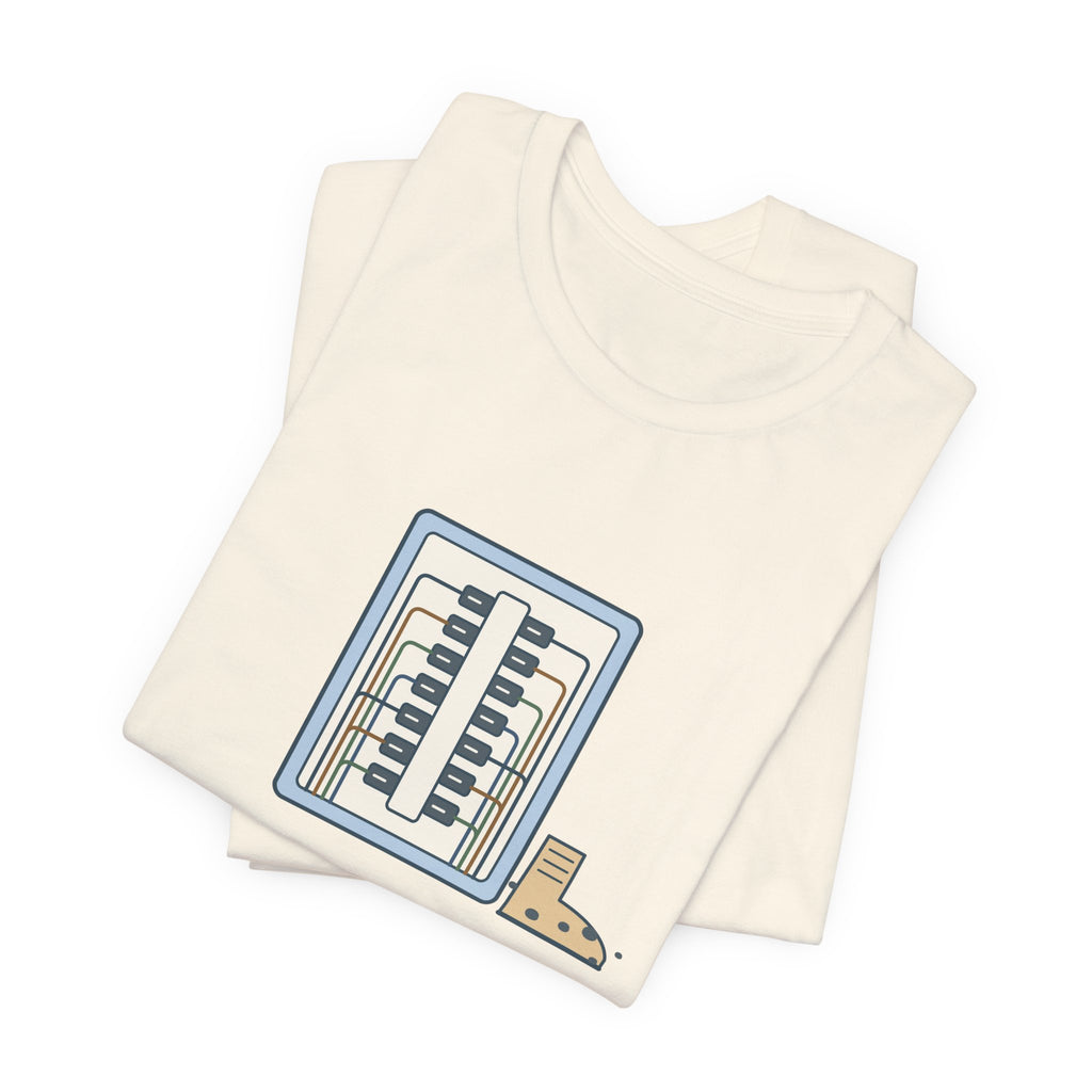 Electrician T-Shirt - Dressed the Panel, Not Myself Funny Electrician Tee