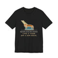 Tiger-Striped Cat T-Shirt - Sprawls Across the Ottoman Like a Tiger on a Sun Rock Striped Cat Tee