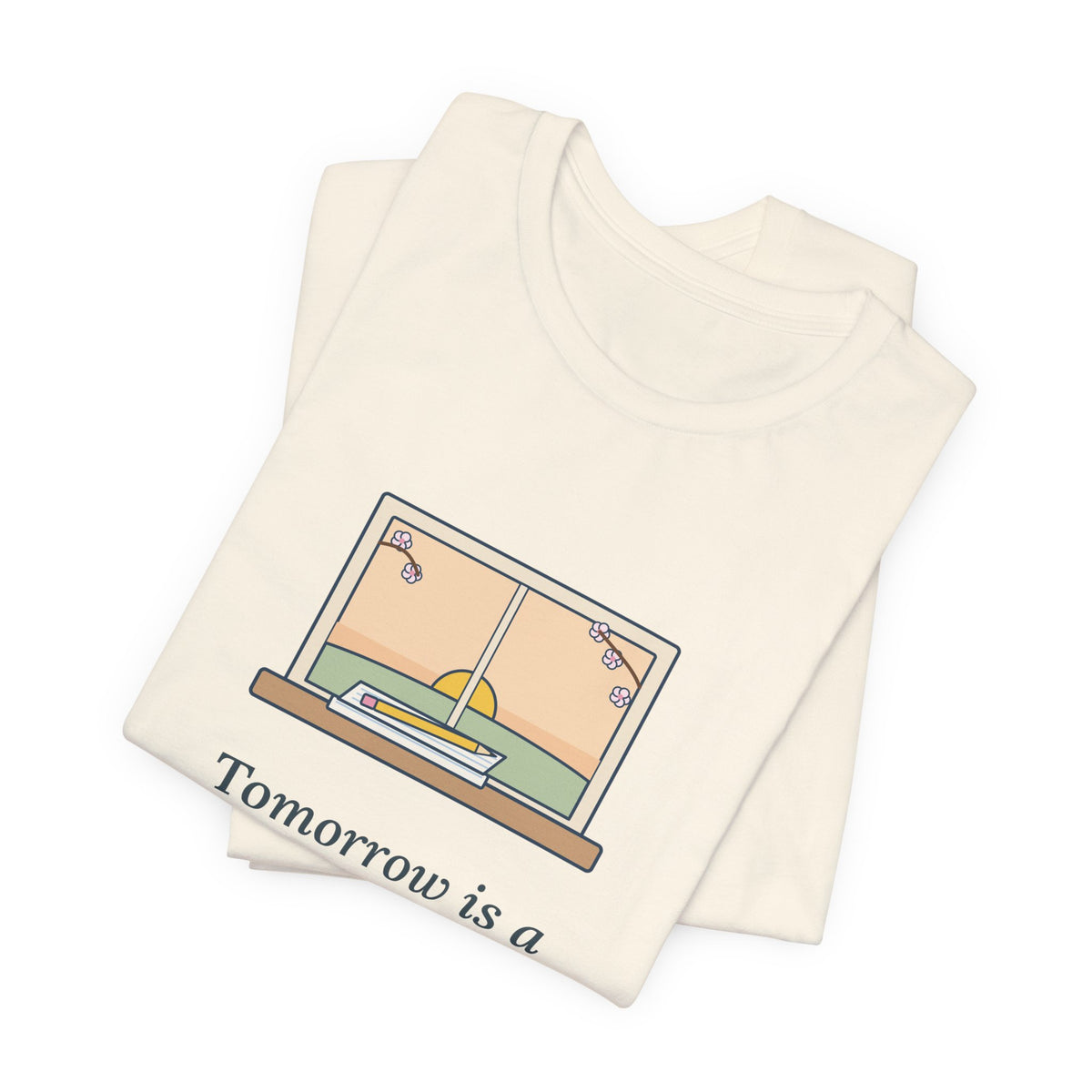 Montgomery Quote T-Shirt, Tomorrow Is a New Day with No Mistakes in It Yet, Encouragement Dawn Windowsill Tee