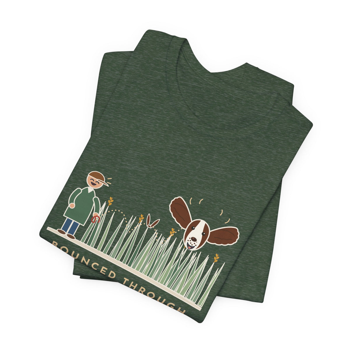 English Springer Spaniel T-Shirt - Bounced Through the Tall Grass, Only the Ears Showed Dog Tee