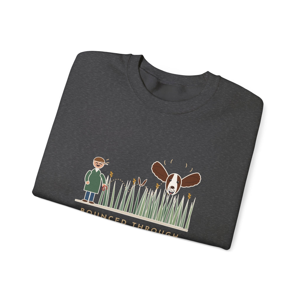English Springer Spaniel Crewneck Sweatshirt - Only the Ears Showed in the Tall Grass Gift