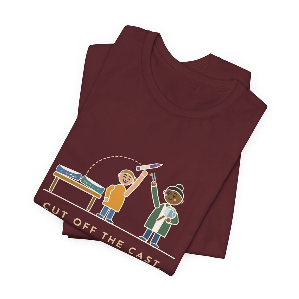 Cast Clinic Nurse T-Shirt - Cut Off the Cast, Found a Missing Crayon Inside Ortho Nurse Tee