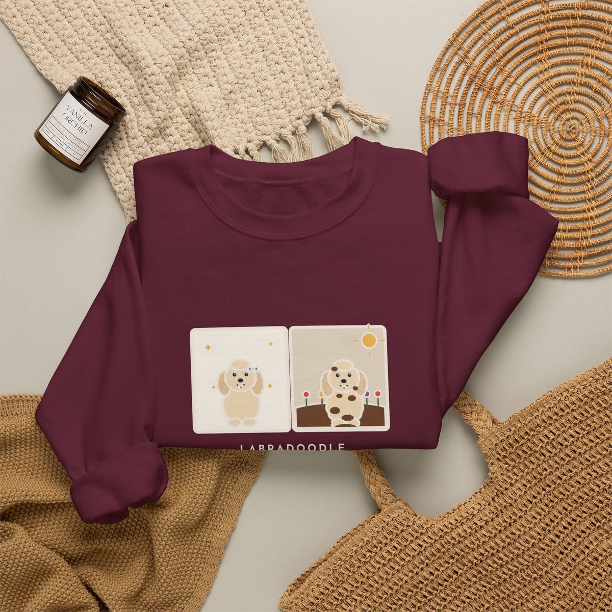 Labradoodle Sweatshirt, Came Home from the Groomer Looking Like a Lamb, Rolled in the Garden by Noon, Funny Groomer to Garden Crewneck