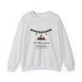 Tis the Season to Be Jolly Sweatshirt, Christmas Oliphant Quote Crewneck with Holly Swag