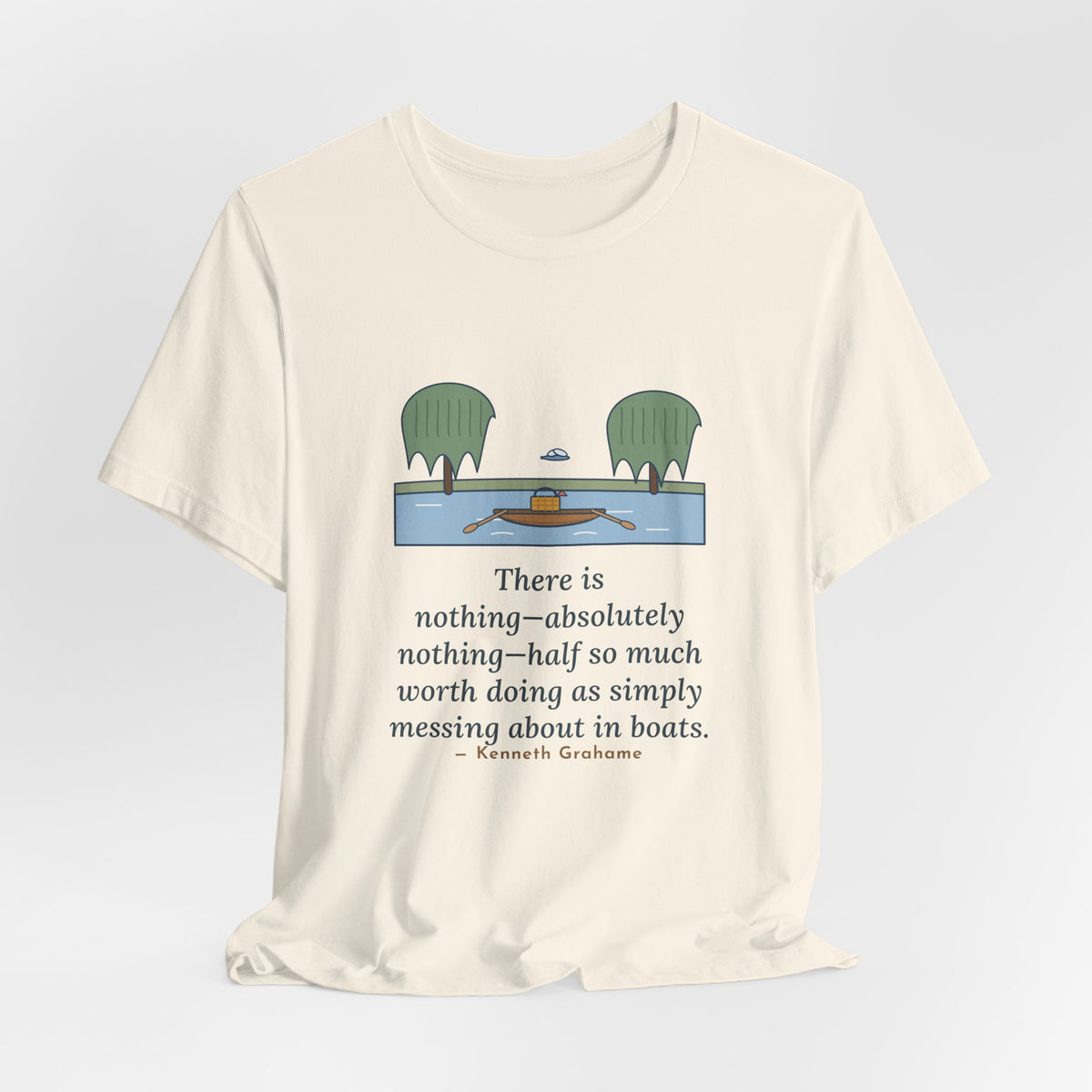 Grahame Quote T-Shirt, Simply Messing About in Boats, Boating River Rowboat Tee