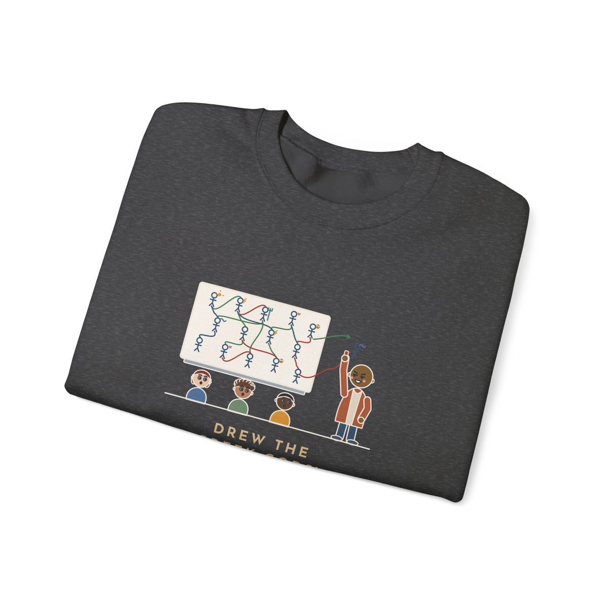 Mythology Teacher Crewneck Sweatshirt - Greek Gods Family Tree Ran Out of Whiteboard