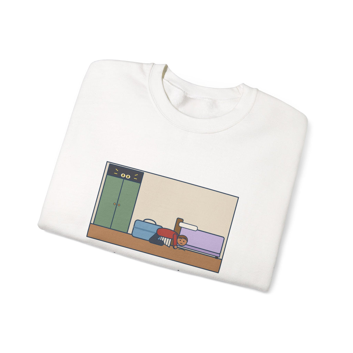Vet Day Cat Sweatshirt, Got the Cat Carrier Out, The Cat Vanished for Three Hours, Funny Cabinet Hideout Crewneck