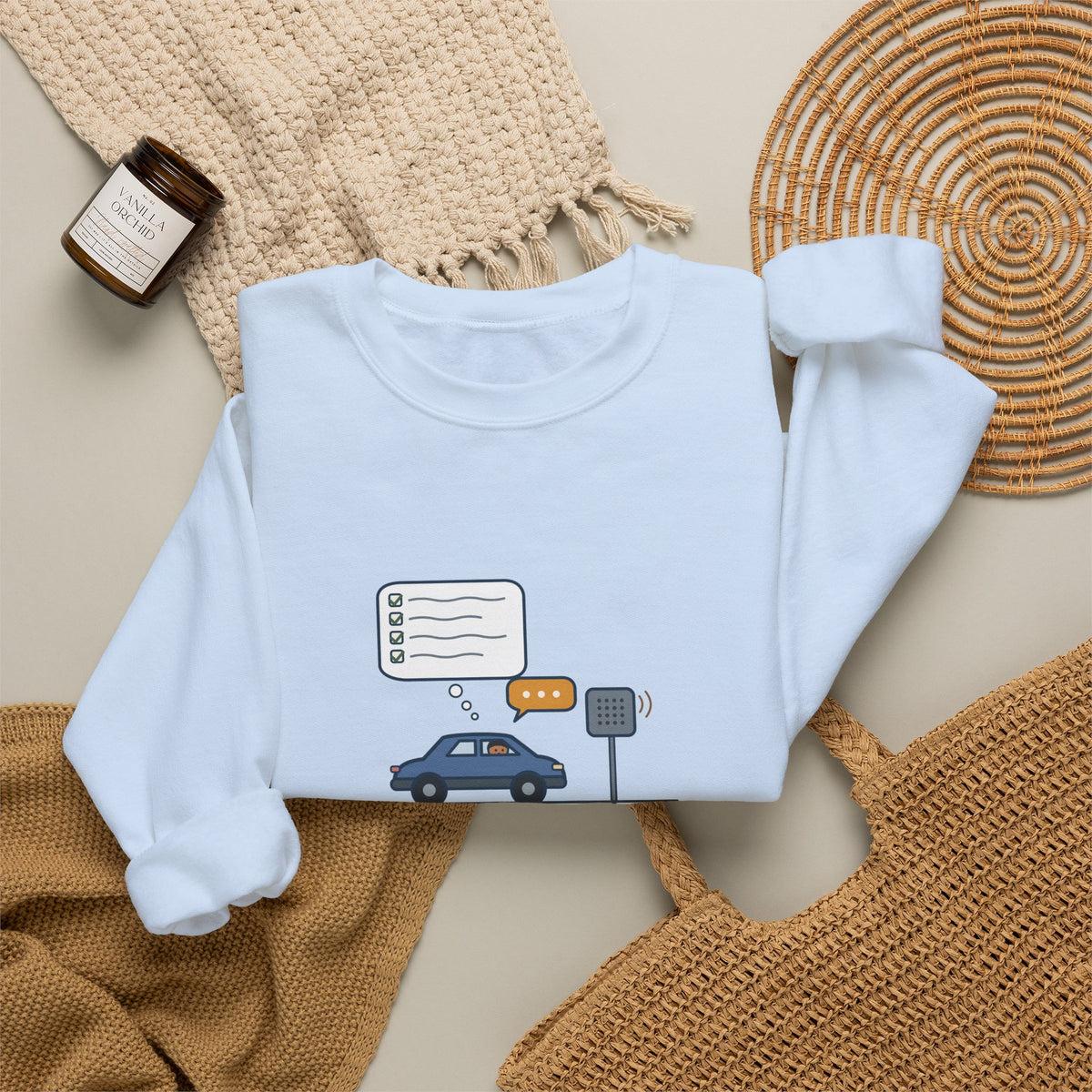 Funny Introvert Crewneck Sweatshirt - Rehearsed the Drive-Thru Order, Said Um