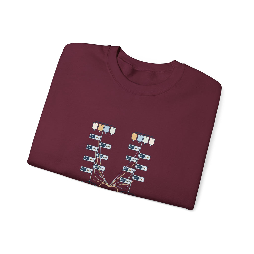 ICU Nurse Crewneck Sweatshirt - Two Patients. Fourteen Pumps. Nurse Gift