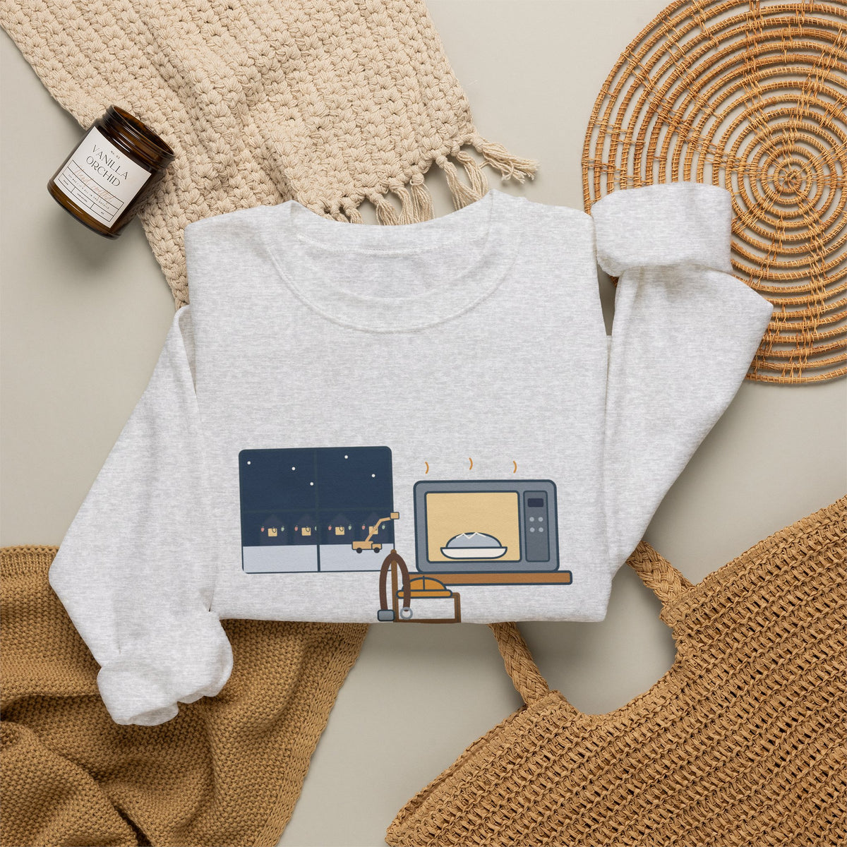 Lineman Crewneck Sweatshirt - Christmas Dinner, Reheated. Your Lights Stayed On.