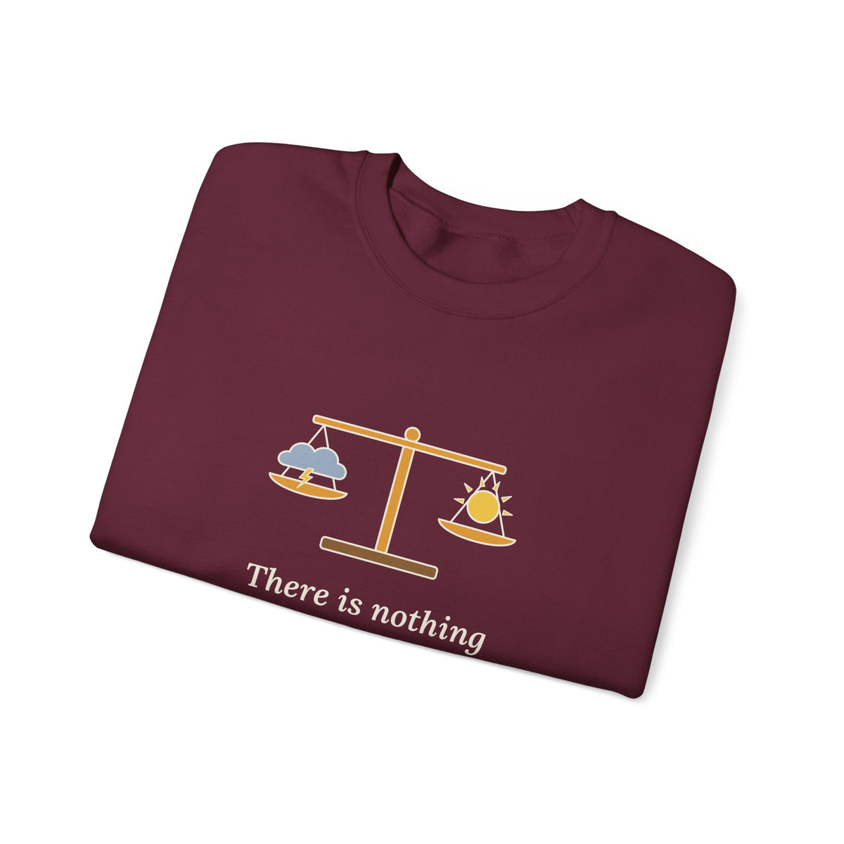 Nothing Either Good or Bad But Thinking Makes It So Sweatshirt, Mindset Shakespeare Quote Crewneck with Balanced Scale