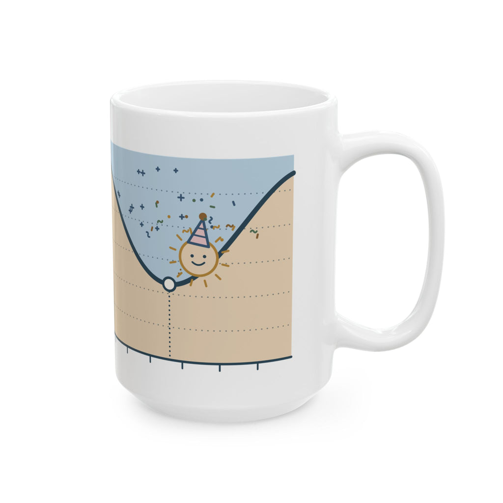 Large 15oz Winter Solstice Mug - Gained Two Minutes of Daylight, Long-Night Cocoa Mug