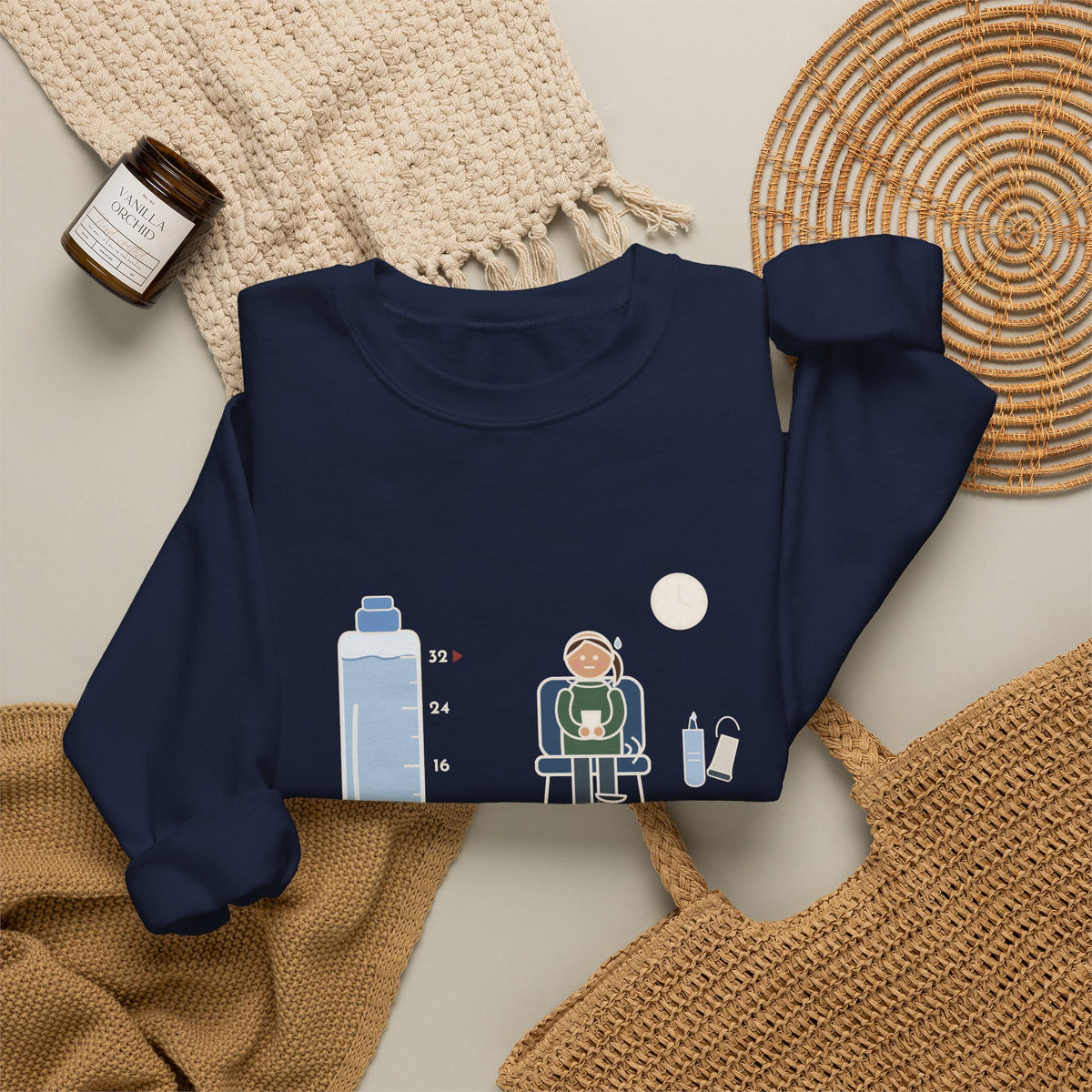 Ultrasound Tech Crewneck Sweatshirt - Drink 32 Ounces. Now Hold It Until I Call You.