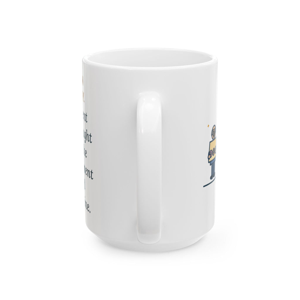 Last Day, He Brought Donuts for the Department and a Card for the Machine 15oz Mug, Large Funny Radiation Oncology Nurse Coffee Mug