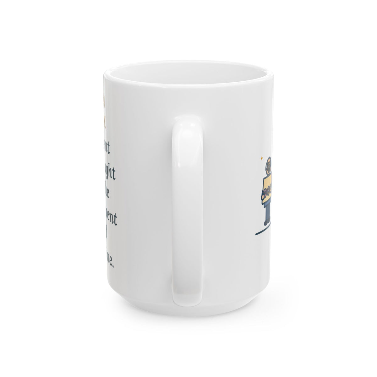 Last Day, He Brought Donuts for the Department and a Card for the Machine 15oz Mug, Large Funny Radiation Oncology Nurse Coffee Mug