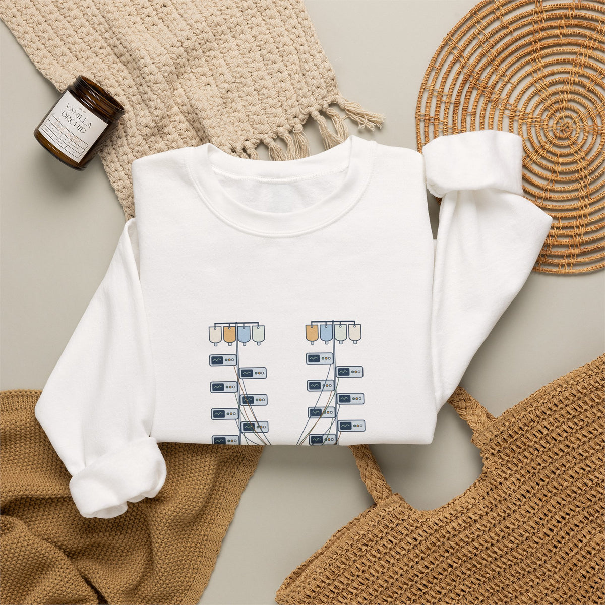 ICU Nurse Crewneck Sweatshirt - Two Patients. Fourteen Pumps. Nurse Gift