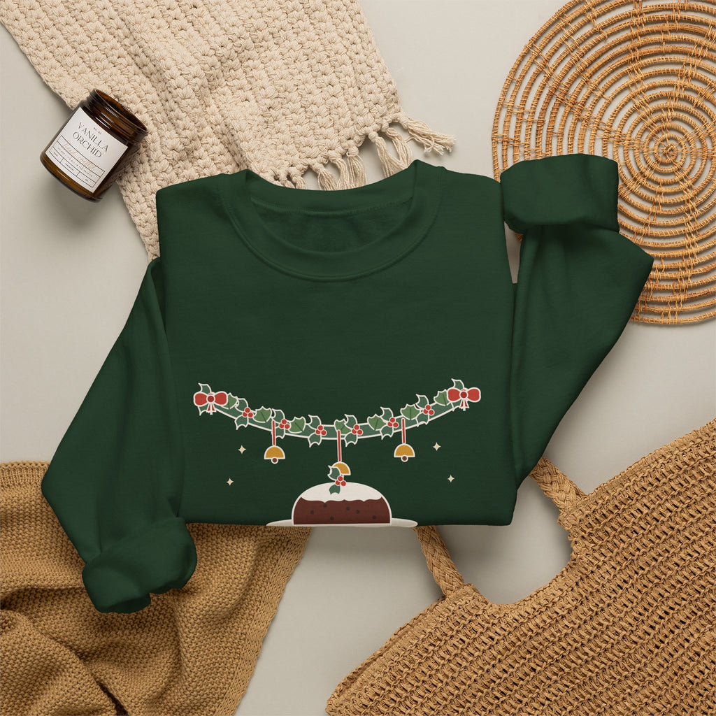 Tis the Season to Be Jolly Sweatshirt, Christmas Oliphant Quote Crewneck with Holly Swag