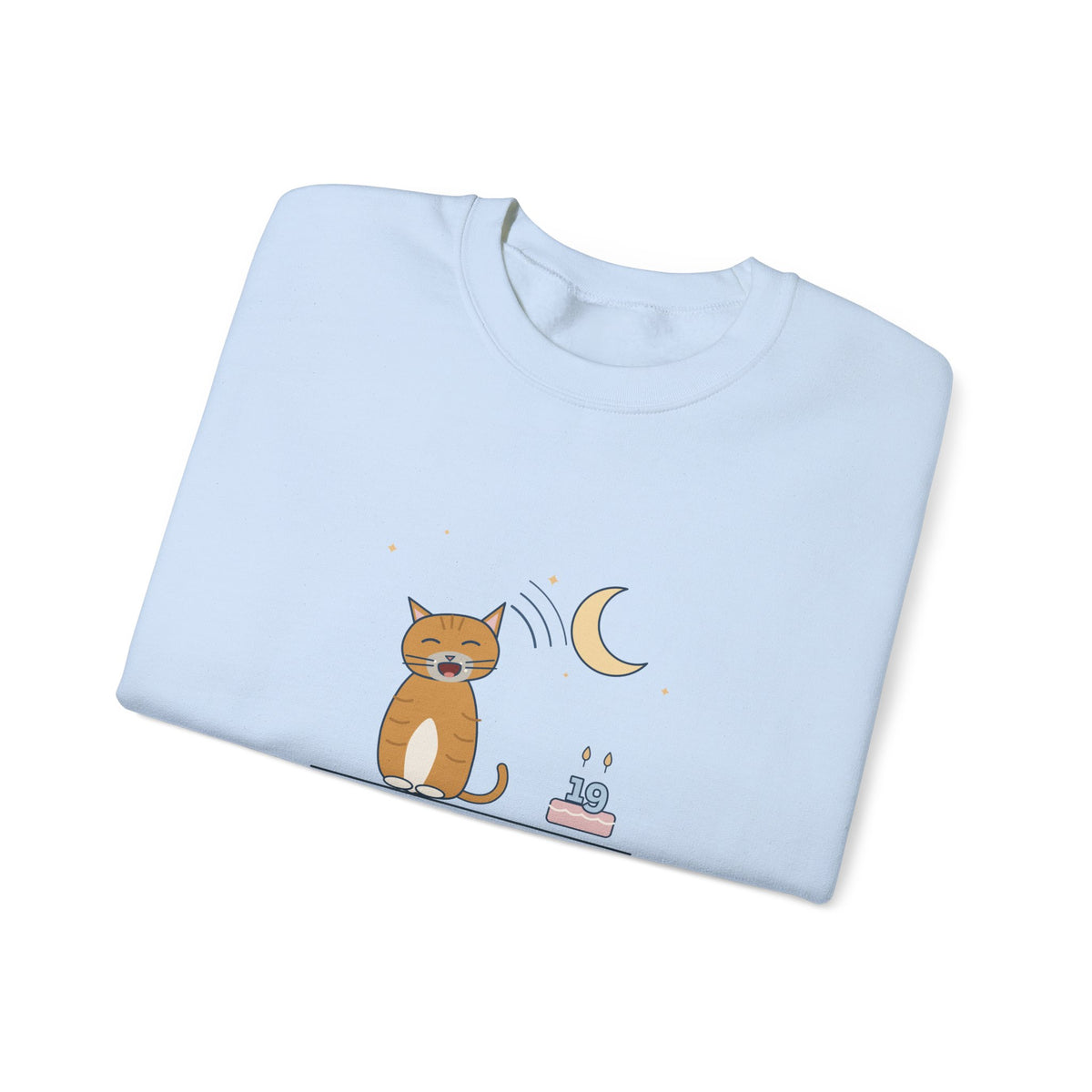 Senior Cat Crewneck Sweatshirt - Nineteen Years Old. Yells at 3 a.m. Earned It.