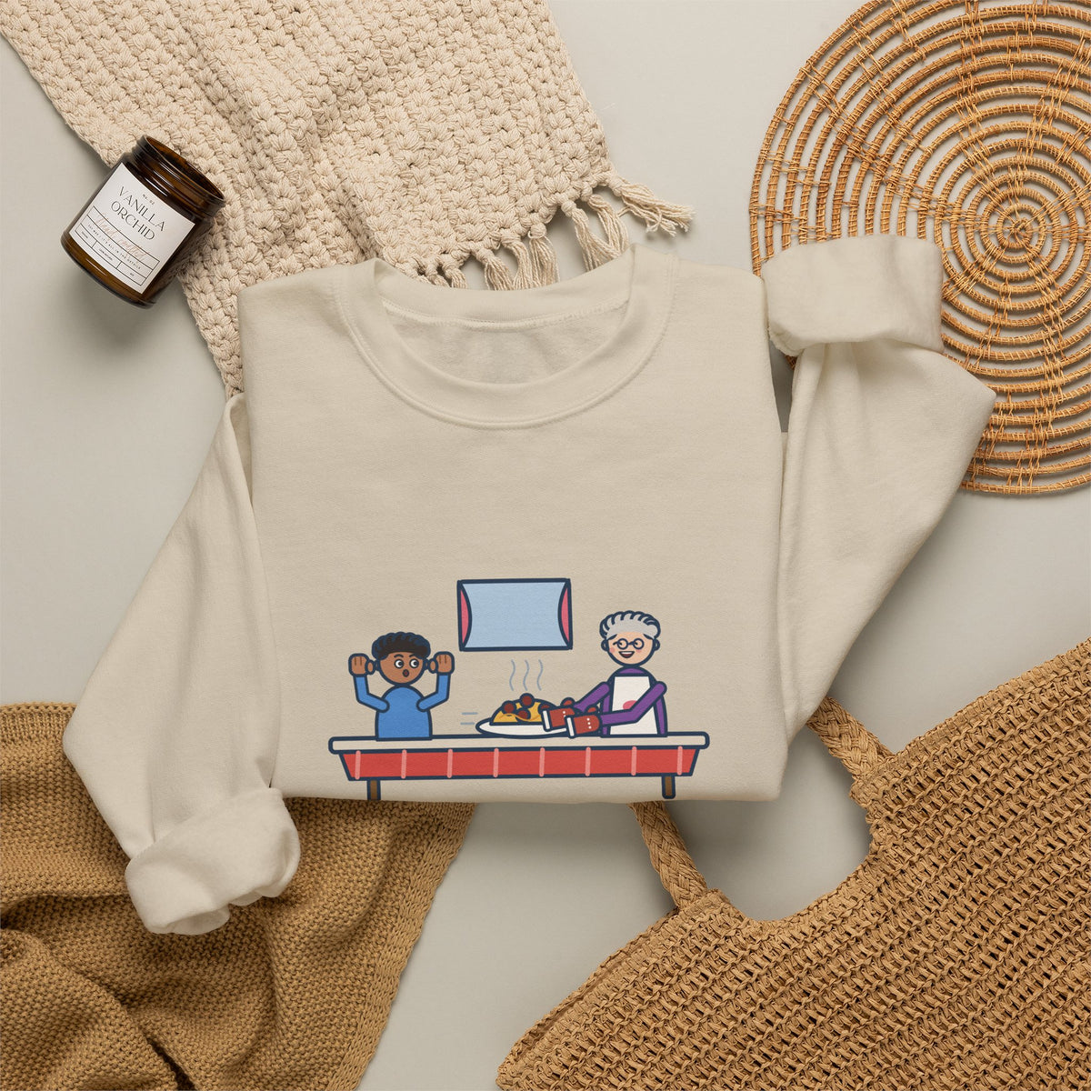 Told Grandma I Already Ate, a Plate Appeared Anyway Sweatshirt, Funny Grandma Crewneck with Grandma's Pasta