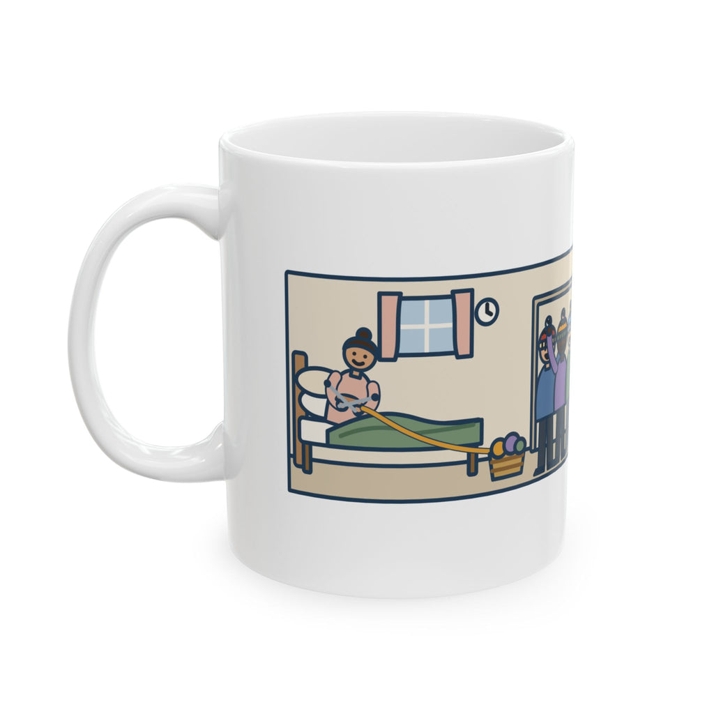 Antepartum Nurse Mug, Week Five of Bed Rest, She Knitted a Hat for Every Nurse on Day Shift, Funny Coffee Mug 11oz