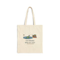 I'm Nobody Poem Tote Bag, Literary Dickinson Quote Tote with Frog and Hedgehog