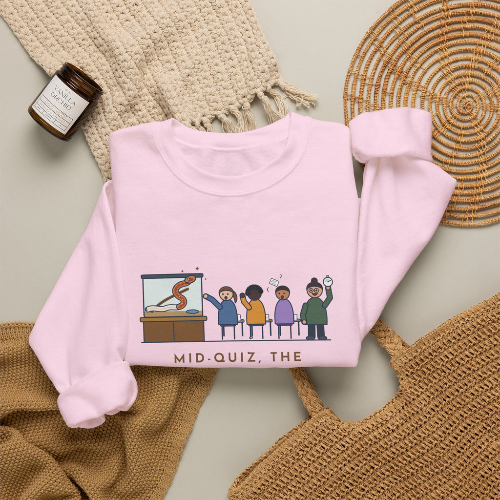 Zoology Teacher Crewneck Sweatshirt - Class Snake Shed During the Quiz