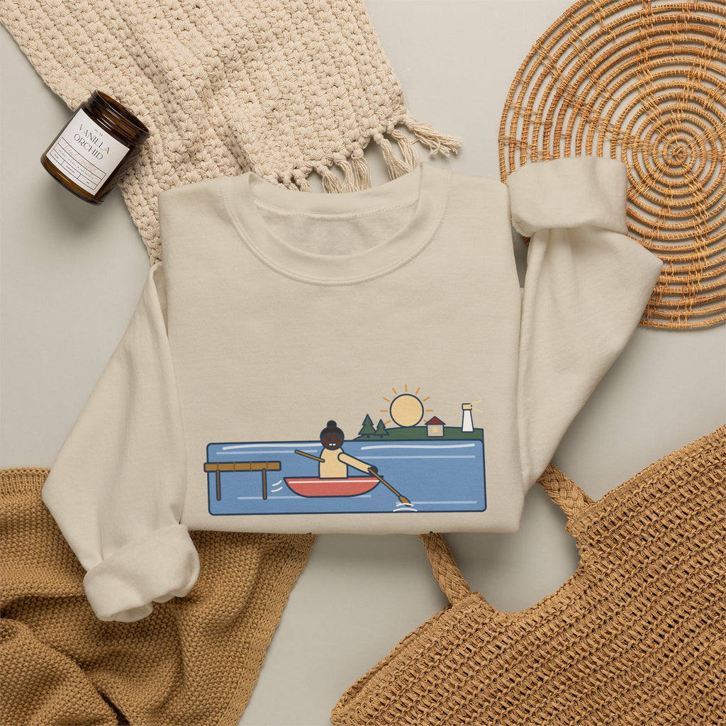 Our Doubts Are Traitors Sweatshirt, Literary Shakespeare Quote Crewneck with Dawn Rowboat