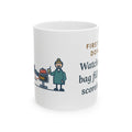 Blood Donor Center Nurse Coffee Mug 11oz - First-Time Donor, Watched the Bag Fill Like a Scoreboard