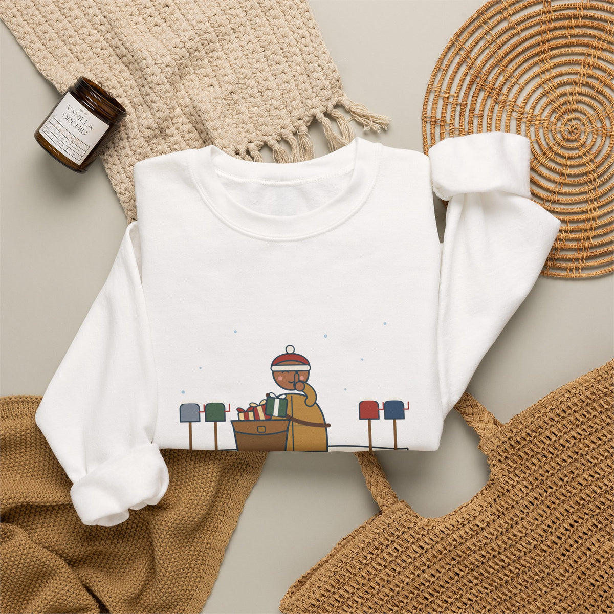 Mail Carrier Christmas Crewneck Sweatshirt - I Know Every Gift on Your List. I'm Not Telling
