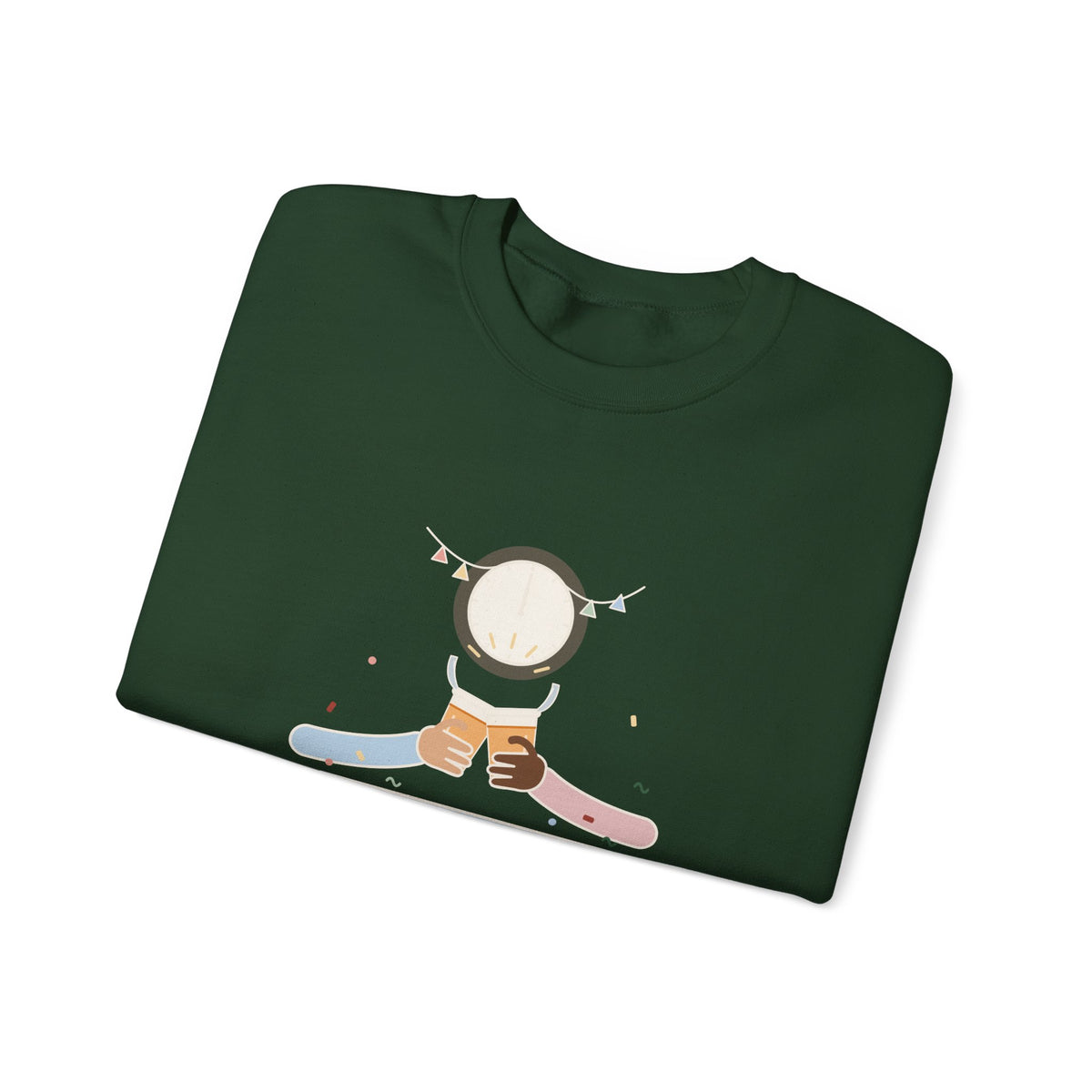 Night-Shift Nurse Crewneck Sweatshirt - New Year's Toast: Apple Juice, Nurses' Station