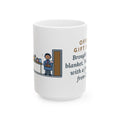 Brought a Nice Blanket, Went Home with a Fruitcake from 2019 15oz Mug, Large Funny Office Gift Swap Coffee Mug