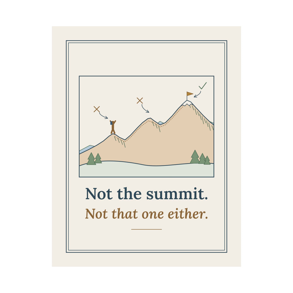 Colorado 14ers Poster - Not the Summit, Not That One Either Hiking Ridgeline Wall Art Print