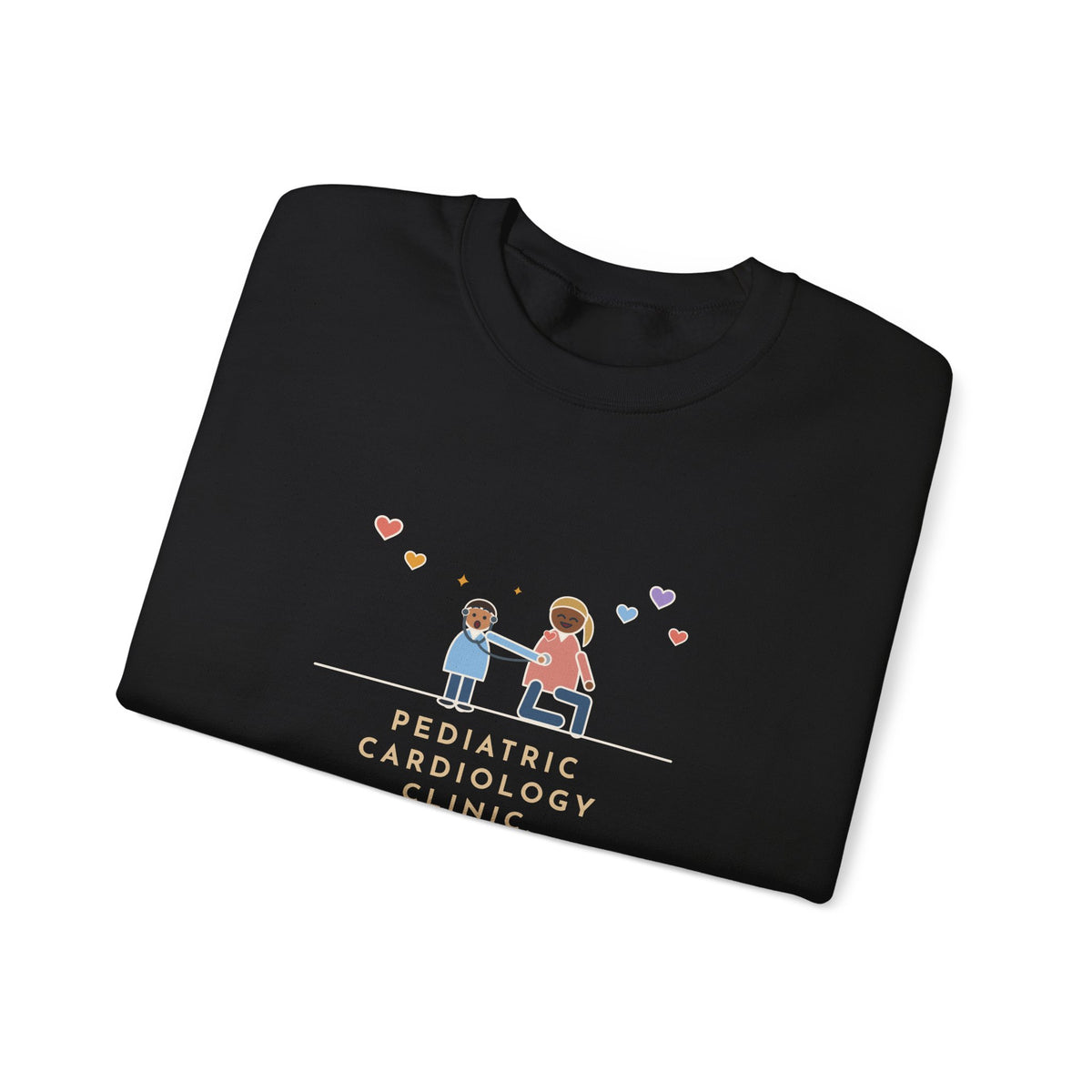 Pediatric Cardiology Nurse Sweatshirt, Let Him Listen to His Own Heart, He Asked to Hear Mine, Funny Clinic Visit Crewneck