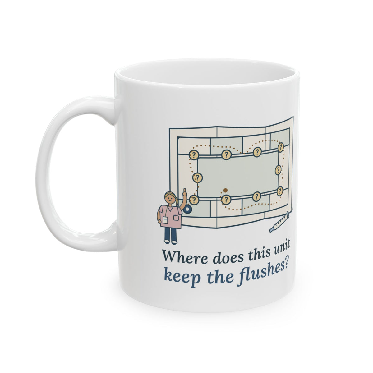 Float Nurse Coffee Mug - Where Does This Unit Keep the Flushes? Nurse Gift