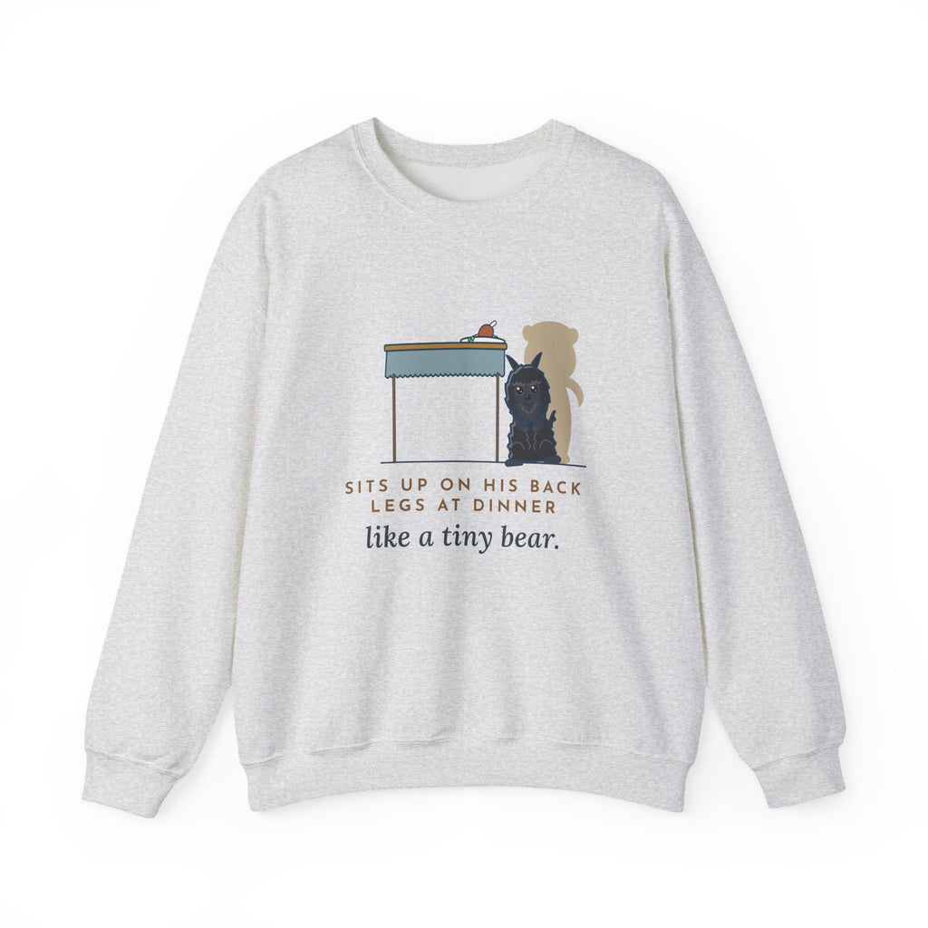 Affenpinscher Crewneck Sweatshirt - Sits Up at Dinner Like a Tiny Bear
