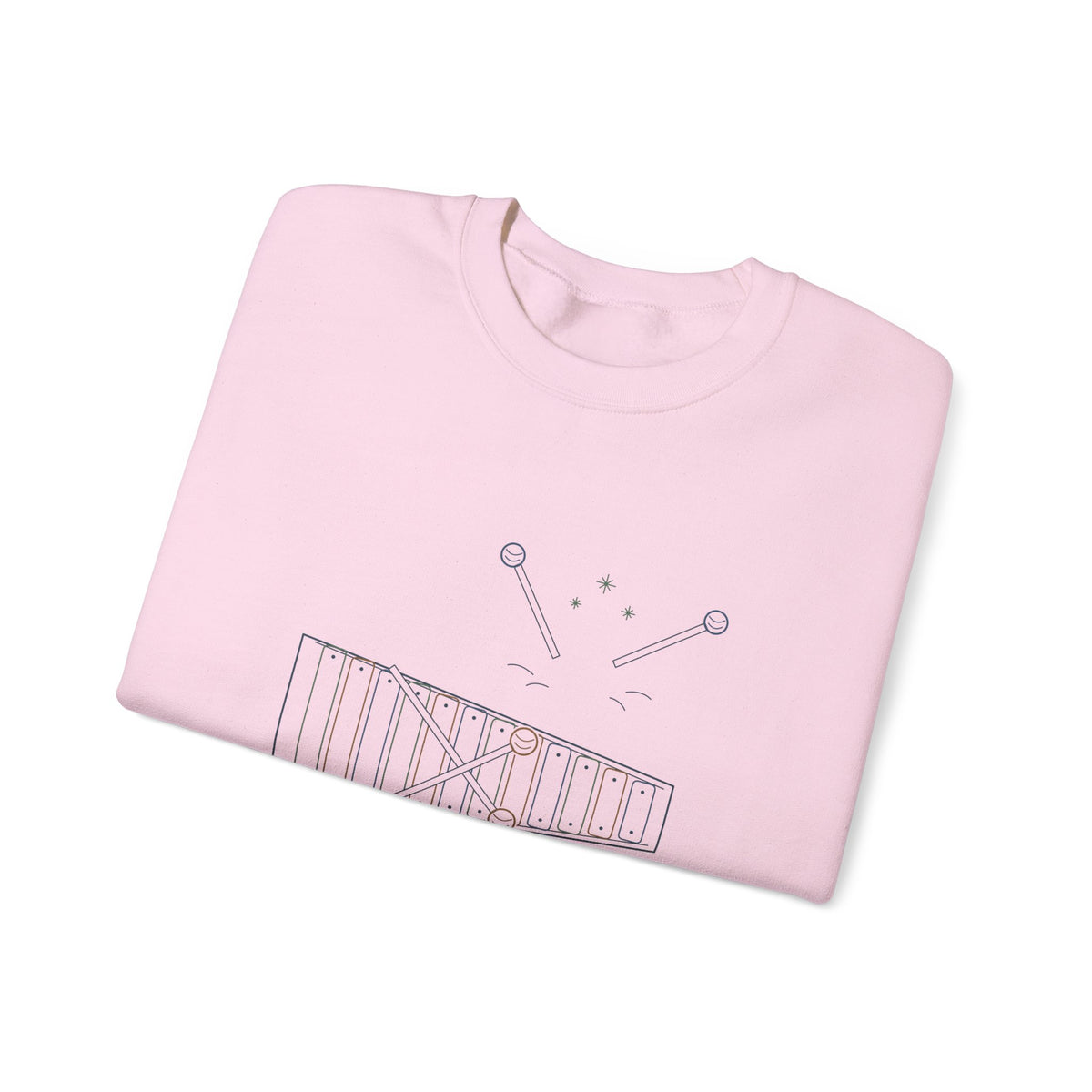 Elementary Music Teacher Crewneck Sweatshirt - Mallets Down, Eyes Up. Music Class Gift