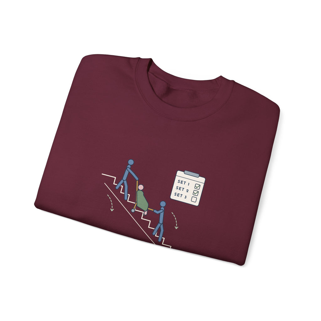 Paramedic Crewneck Sweatshirt - Leg Day: Third-Floor Walk-Up EMS Gift