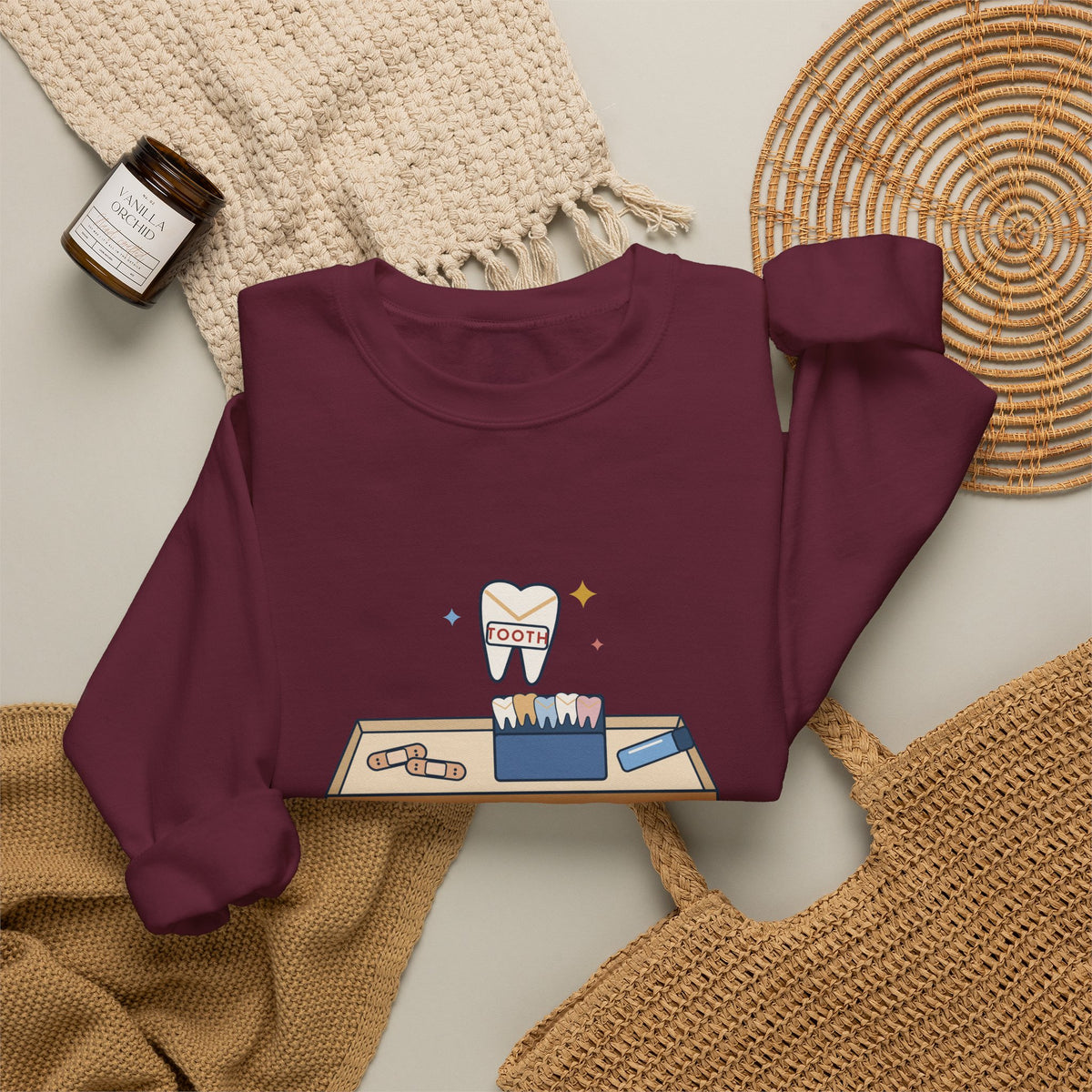 1st and 2nd Grade Teacher Crewneck Sweatshirt - Tooth Fell Out? I Have an Envelope for That