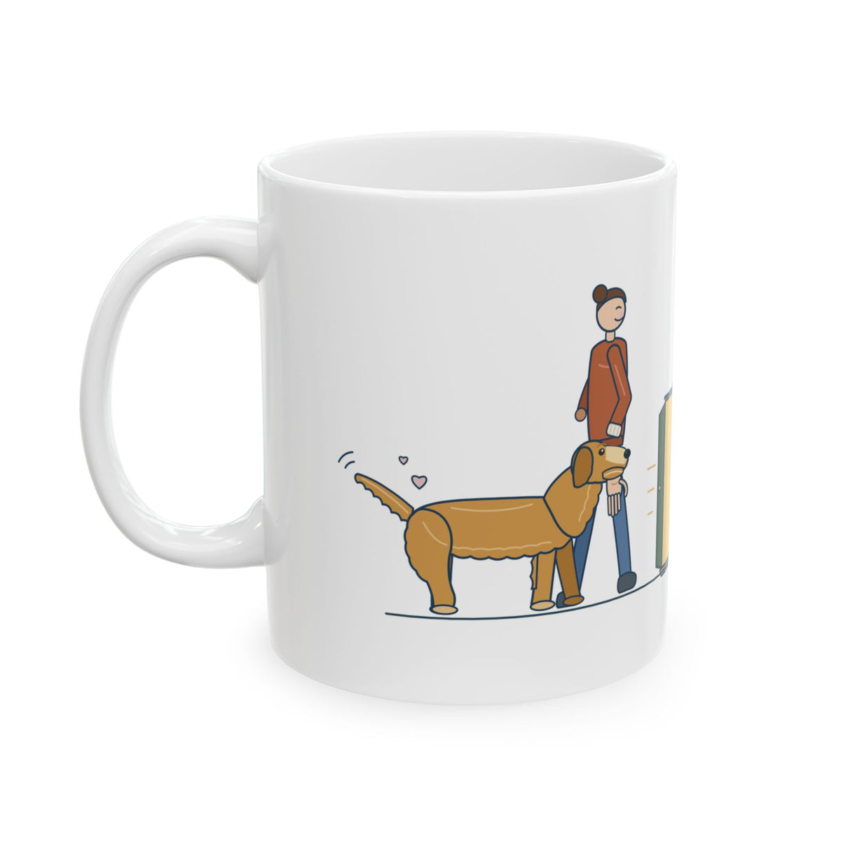 Golden Retriever Coffee Mug - Walks Me Inside by the Wrist. Golden Lover Mug
