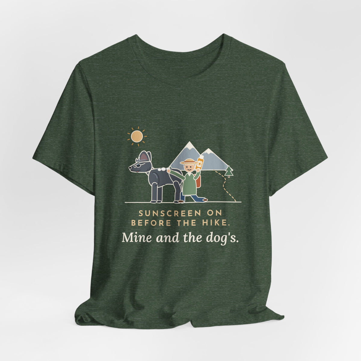 Xoloitzcuintli T-Shirt - Sunscreen On Before the Hike, Mine and the Dog's